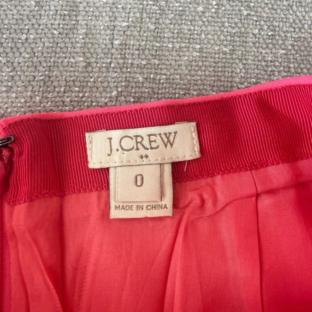 J. Crew Vibrant Pink A-Line Skirt - Picture 2 of 3